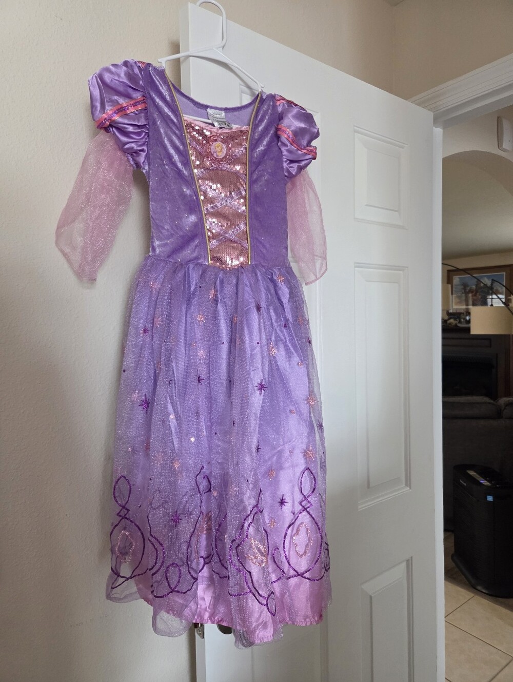 Purple Rapunzel/tangled Princess Dress-Up Costume with Pink Accents